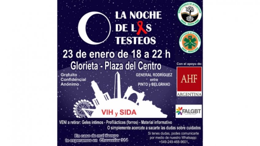 Se realizará una nueva "Noche de los Testeos" de VIH